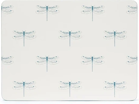 Dragonfly White Placemats Set of Four