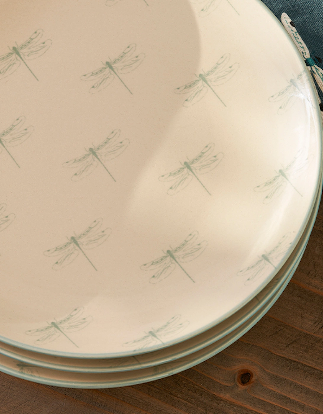 Dinner Service Side Plate Stoneware Dragonfly