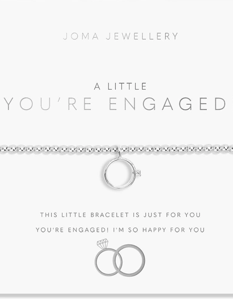 A LITTLE , YOU'RE ENGAGED! , Silver , Bracelet , 17.5cm stretch