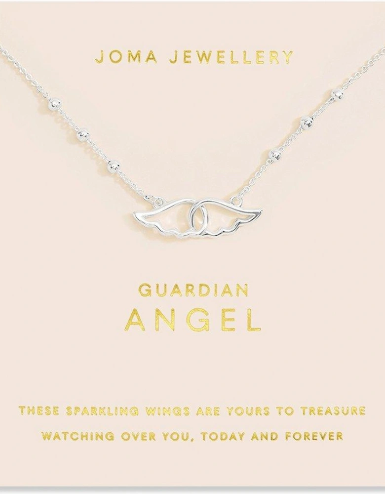 FOREVER YOURS NECKLACE , GUARDIAN ANGEL , Silver , Necklace , 46cm + 5cm extender