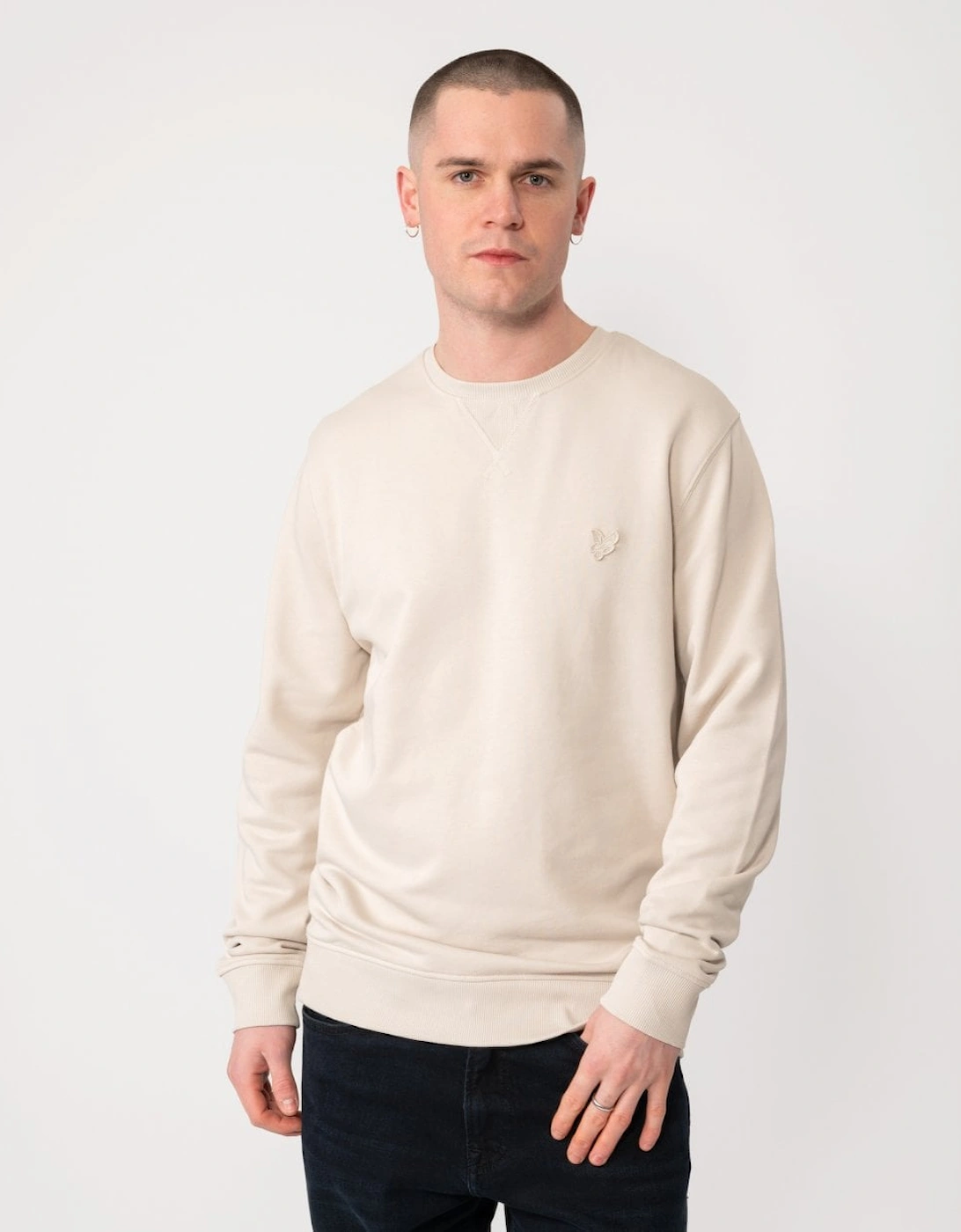 Lyle & Scott Tonal Eagle Mens Crew Neck Sweatshirt, 5 of 4