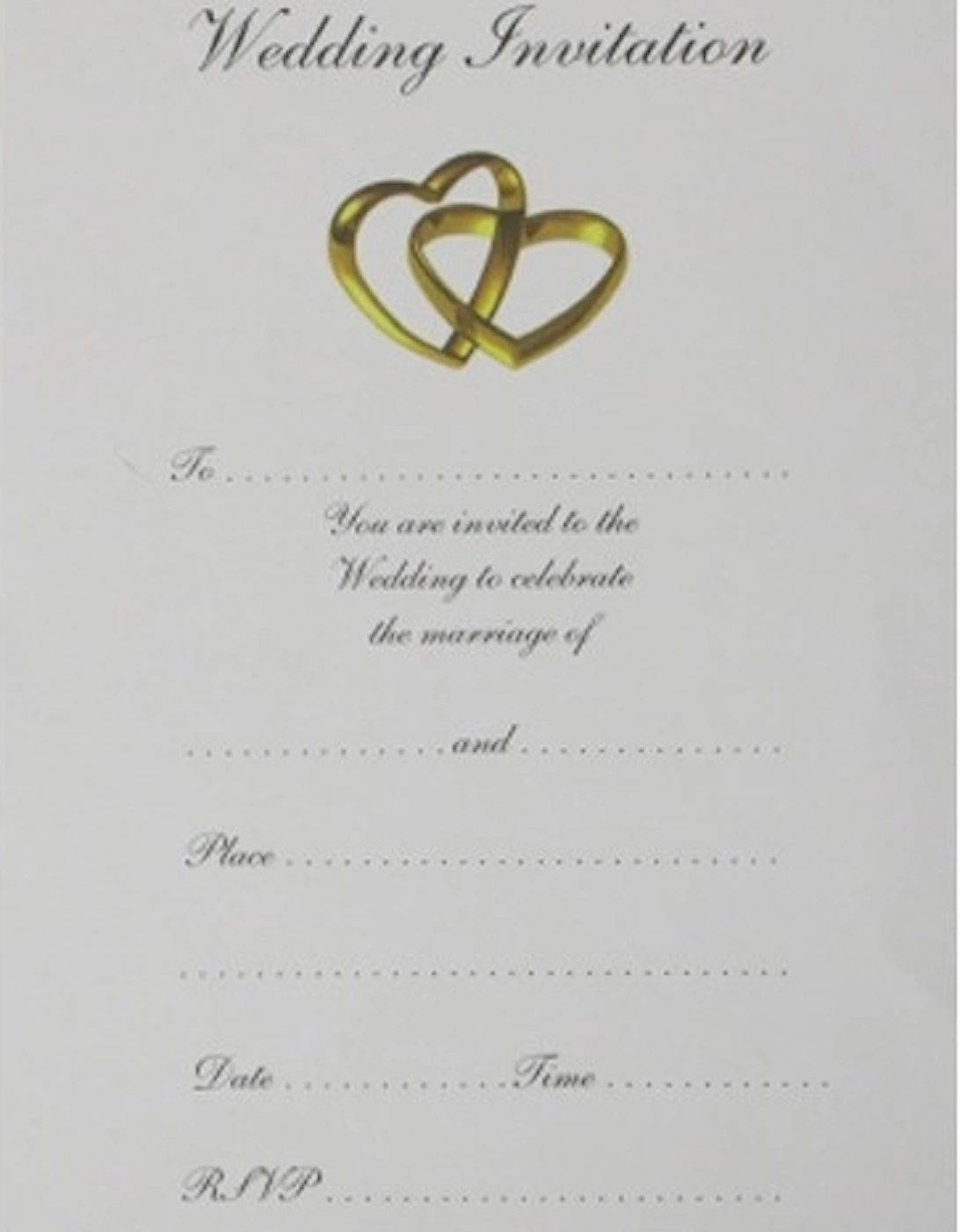 Hearts Wedding Invitation (Pack of 20), 2 of 1