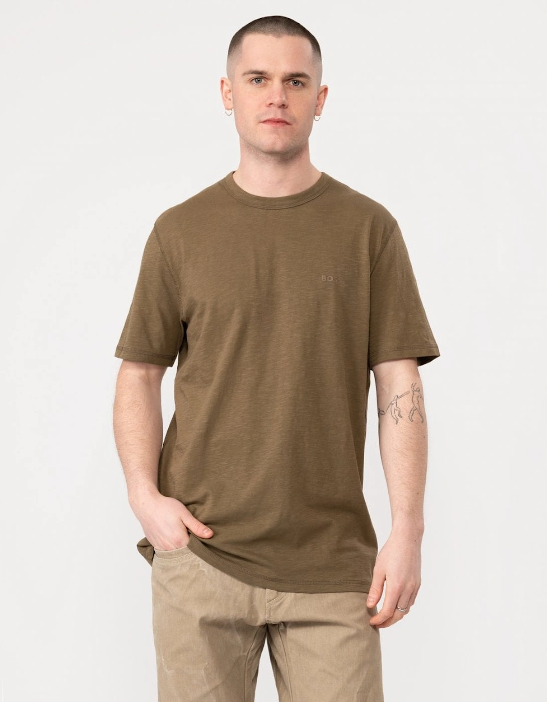 Orange Tegood Mens Crew Neck T-Shirt, 5 of 4
