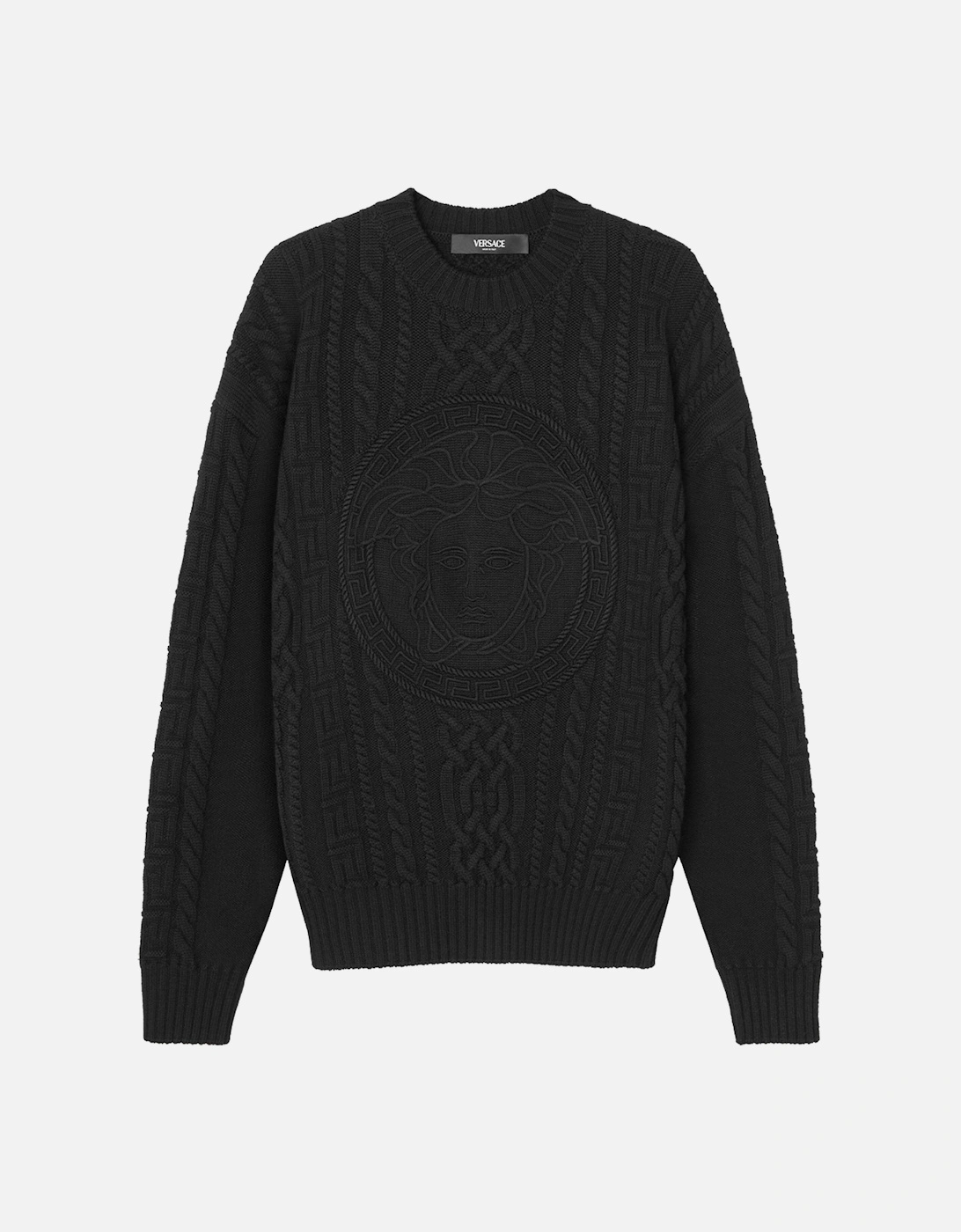 Medusa Embroidery Sweater Black, 6 of 5