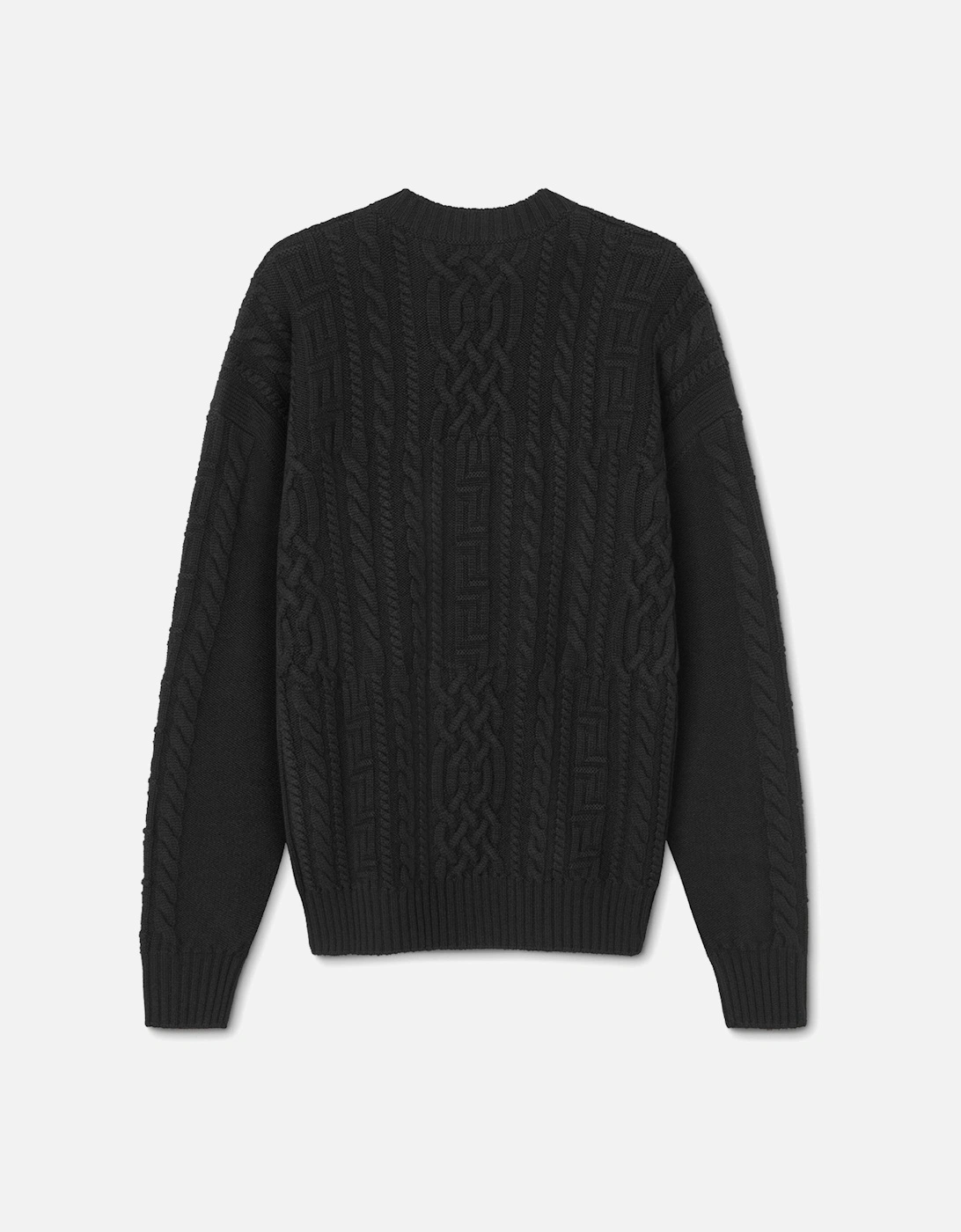 Medusa Embroidery Sweater Black