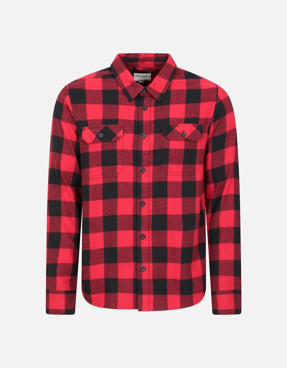 Mens Trace Flannel Long-Sleeved Shirt, 6 of 5