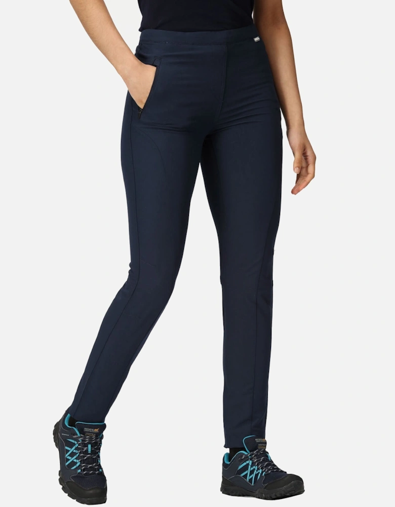 Womens Pentre Stretch Water Repellent Walking Trousers - Navy