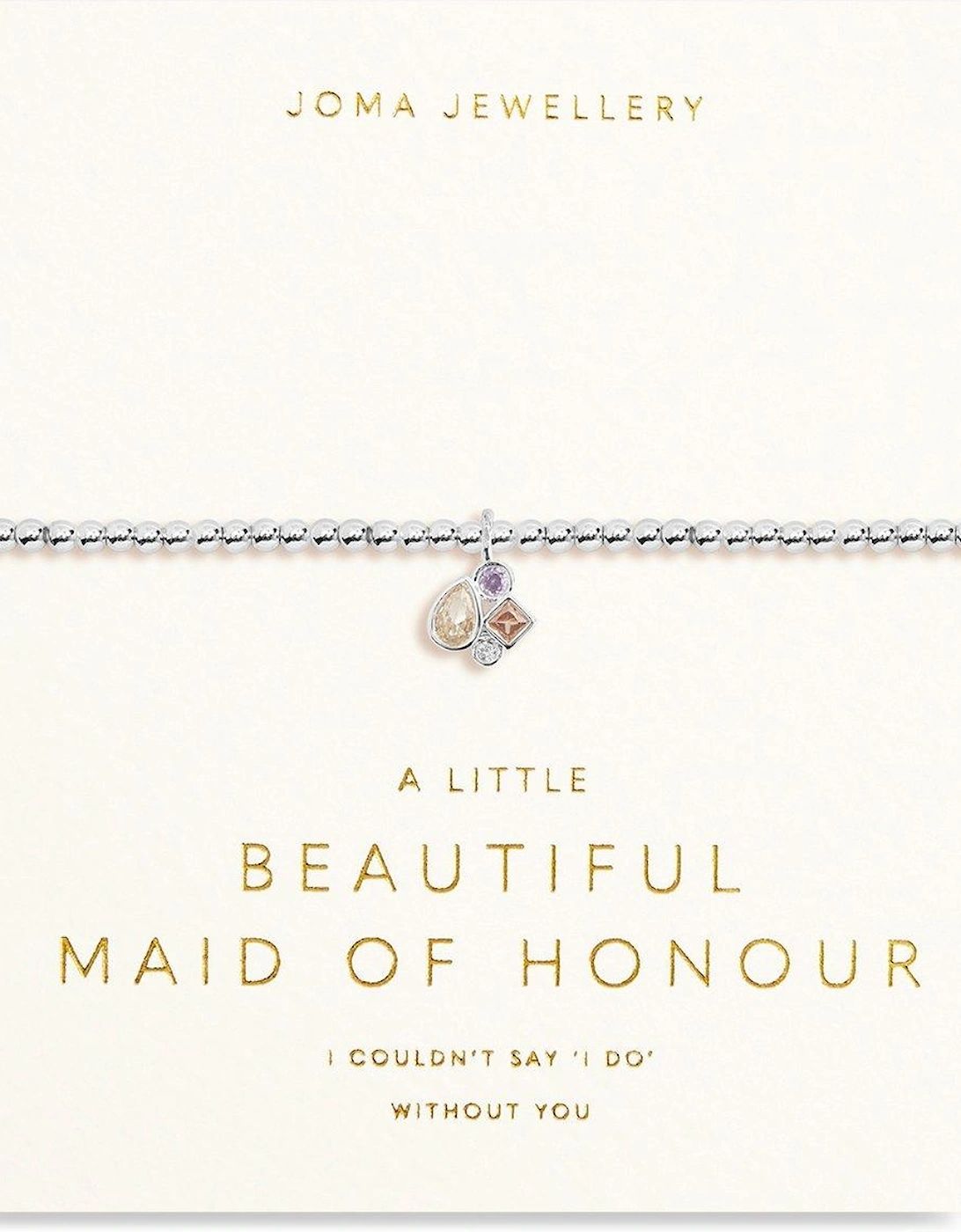 BRIDAL A LITTLE , MAID OF HONOUR , Silver , Bracelet , 17.5cm stretch, 2 of 1