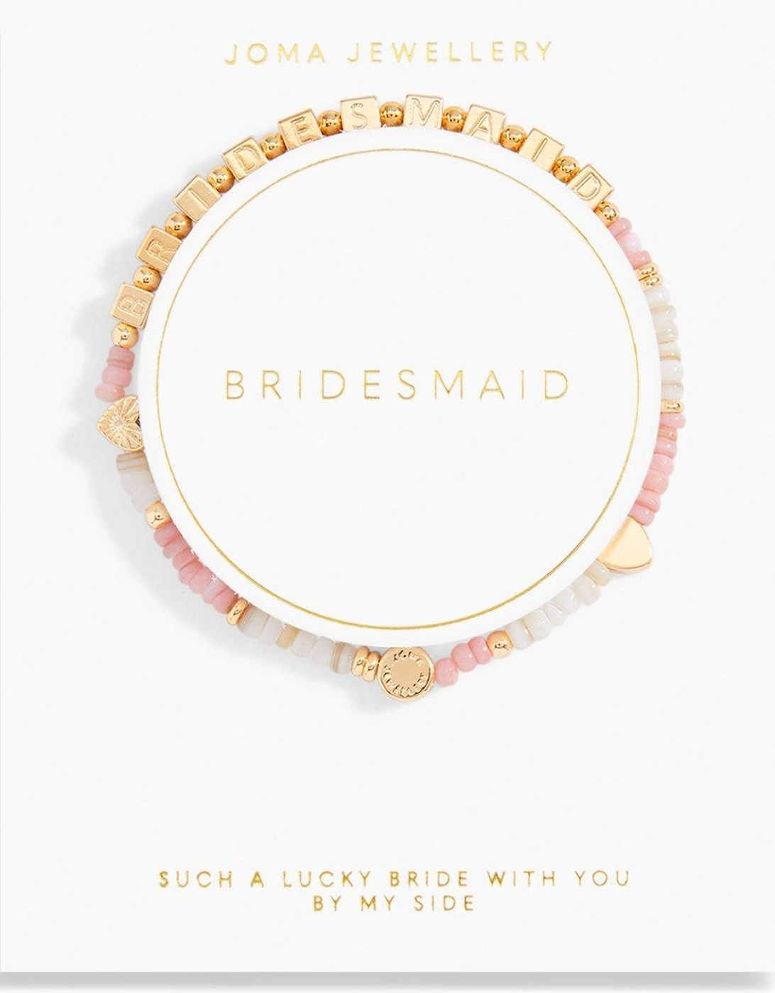 HAPPY LITTLE MOMENTS , BRIDESMAID , Gold , Bracelet , 17.5cm stretch, 2 of 1