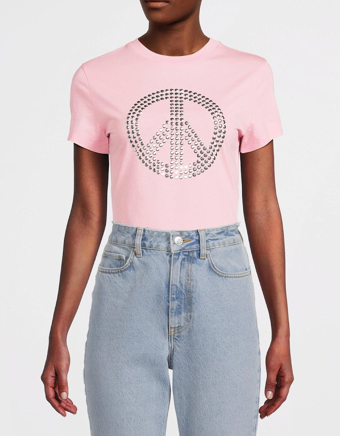 Sparkly Peace Logo T-shirt - Pink, 3 of 2