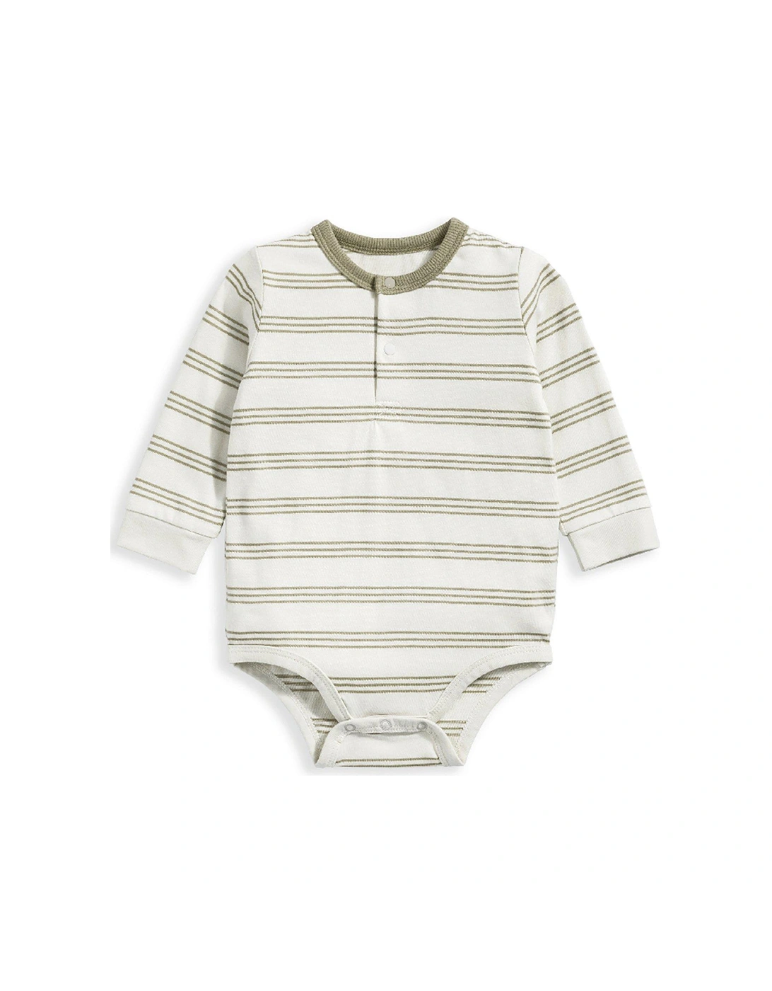 Baby Boys Stripe Bodysuit - Green, 2 of 1