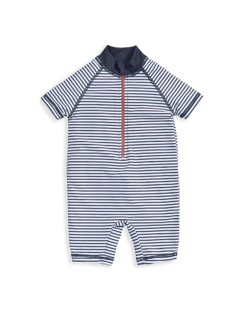 Baby Boys Long Sleeved Striped Rashsuit - Blue