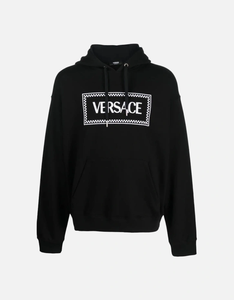 Branded Pullover Hooded Top Black