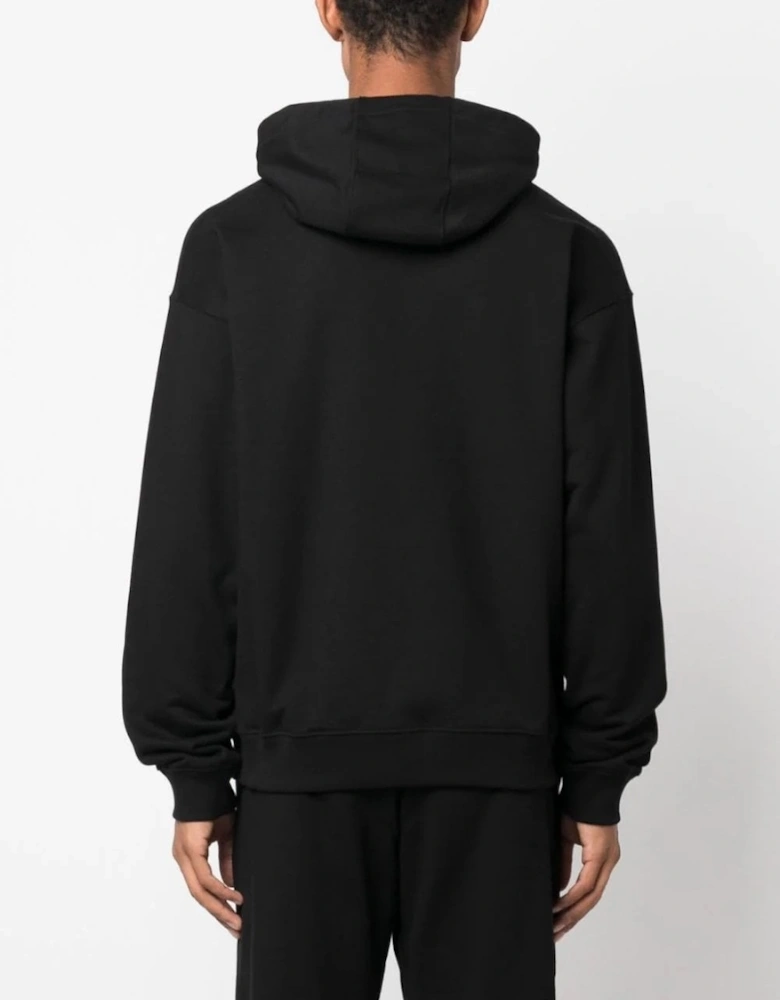 Branded Pullover Hooded Top Black