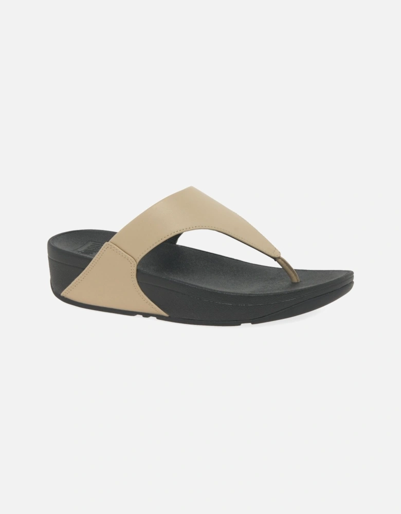 Lulu Leather Womens Toe Post Sandals