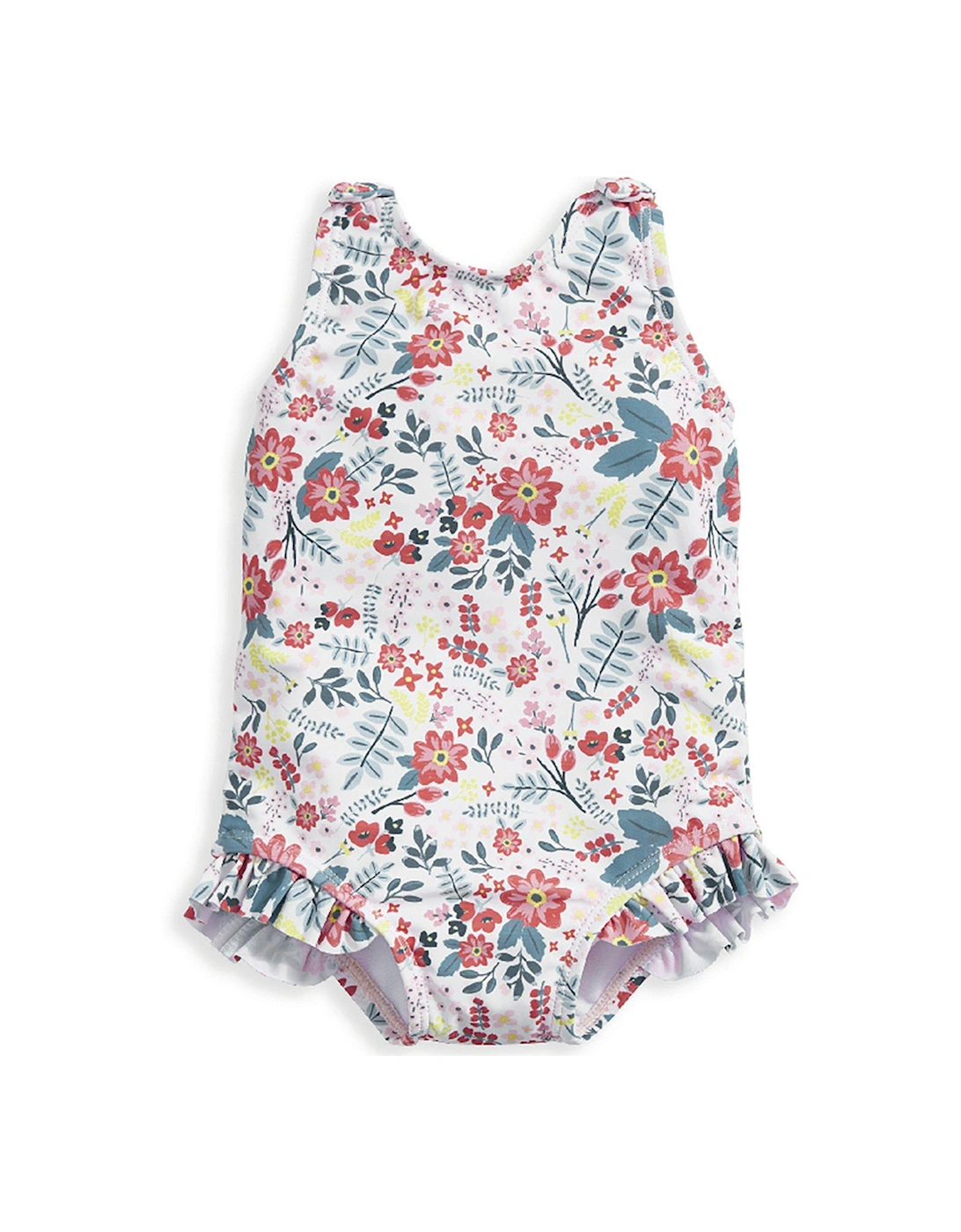 Baby Girls Floral Swimsuit - Pink, 2 of 1