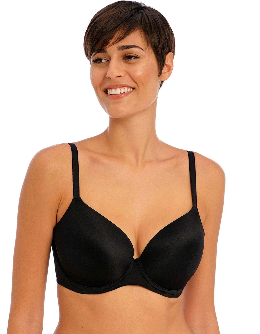 Undetected Underwired Moulded T-shirt Bra - Black, 2 of 1