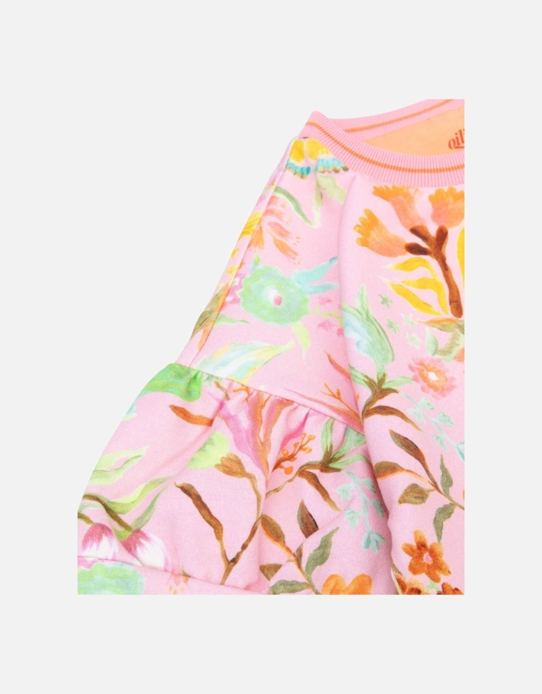 Pink Floral ‘Doga’ Sweat Dress