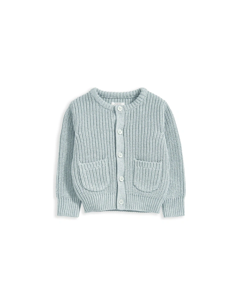 Baby Boys Cable Knit Cardigan - Blue