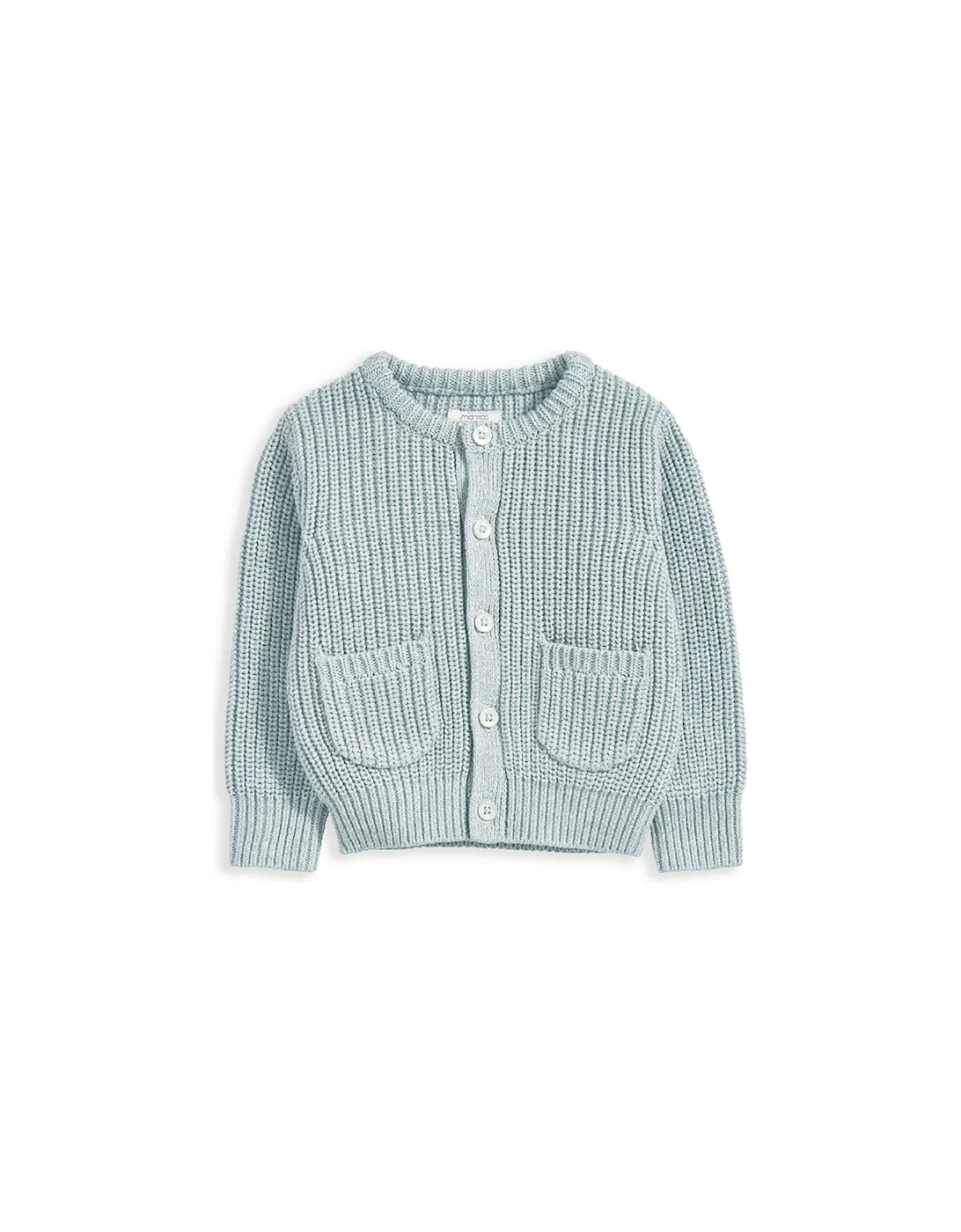 Baby Boys Cable Knit Cardigan - Blue, 2 of 1