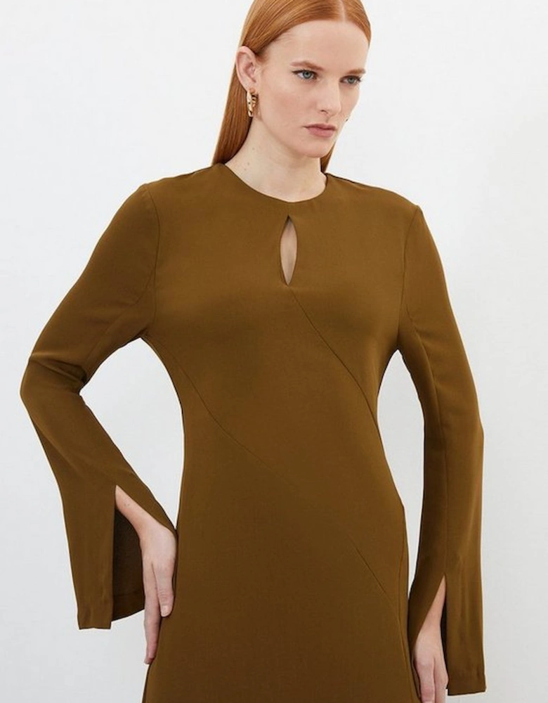 Long Sleeve Column Midi Dress