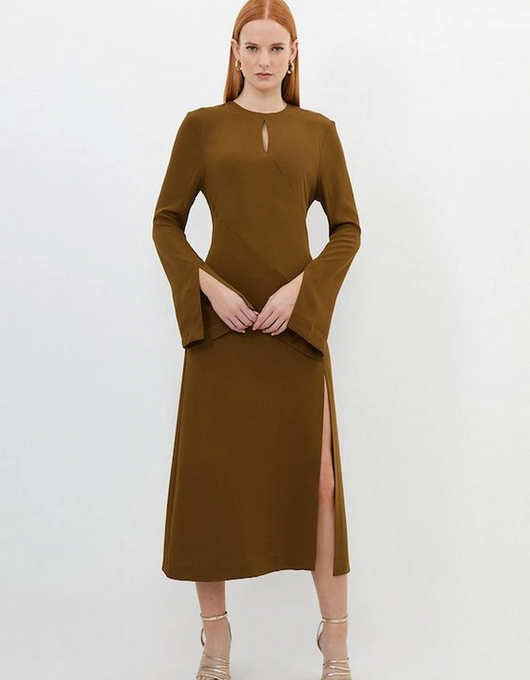 Long Sleeve Column Maxi Dress, 5 of 4