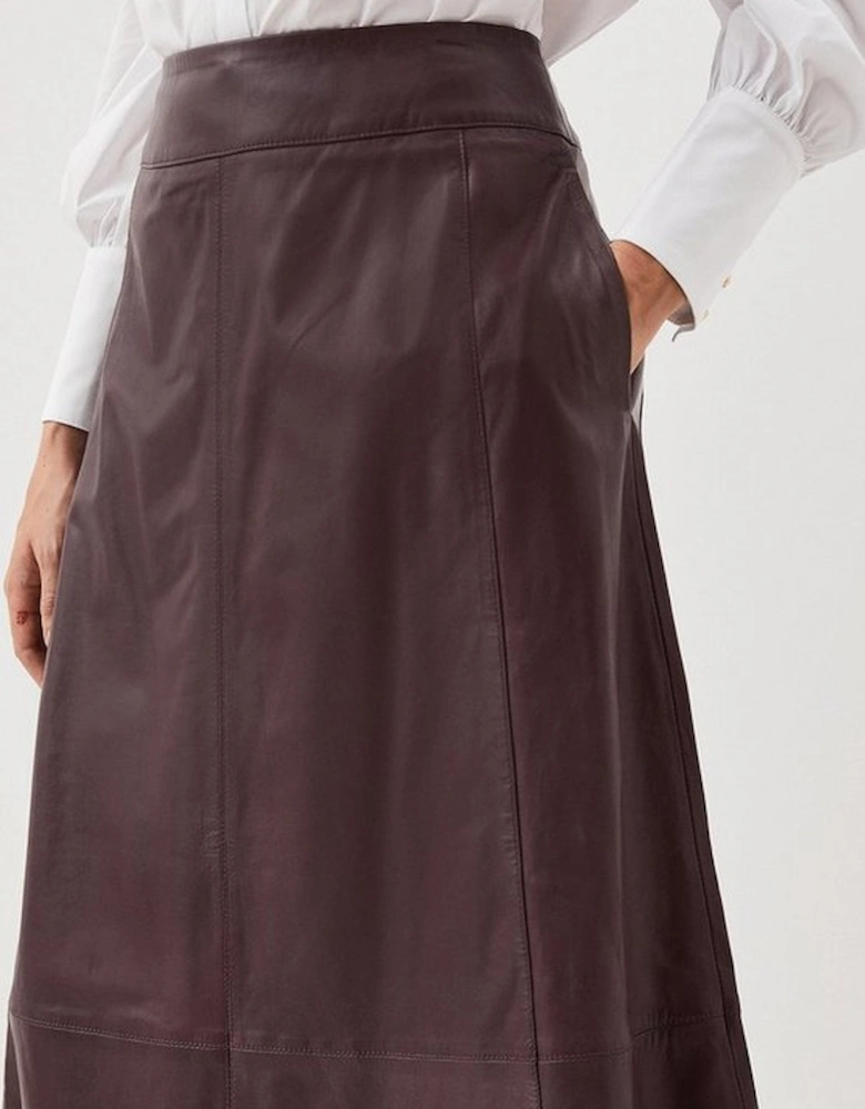 Lydia Millen Leather Full Midi Skirt