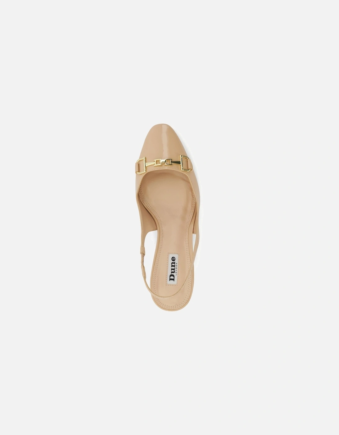 Ladies Detailed - Snaffle-Trim Heeled Slingback Courts