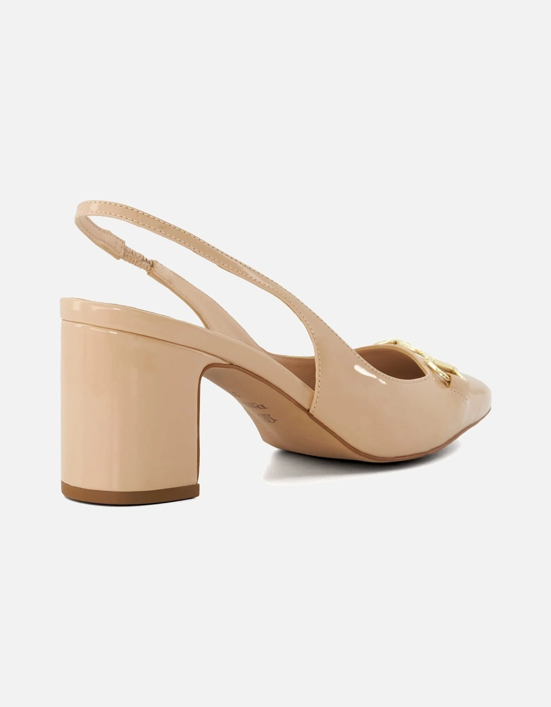 Ladies Detailed - Snaffle-Trim Heeled Slingback Courts