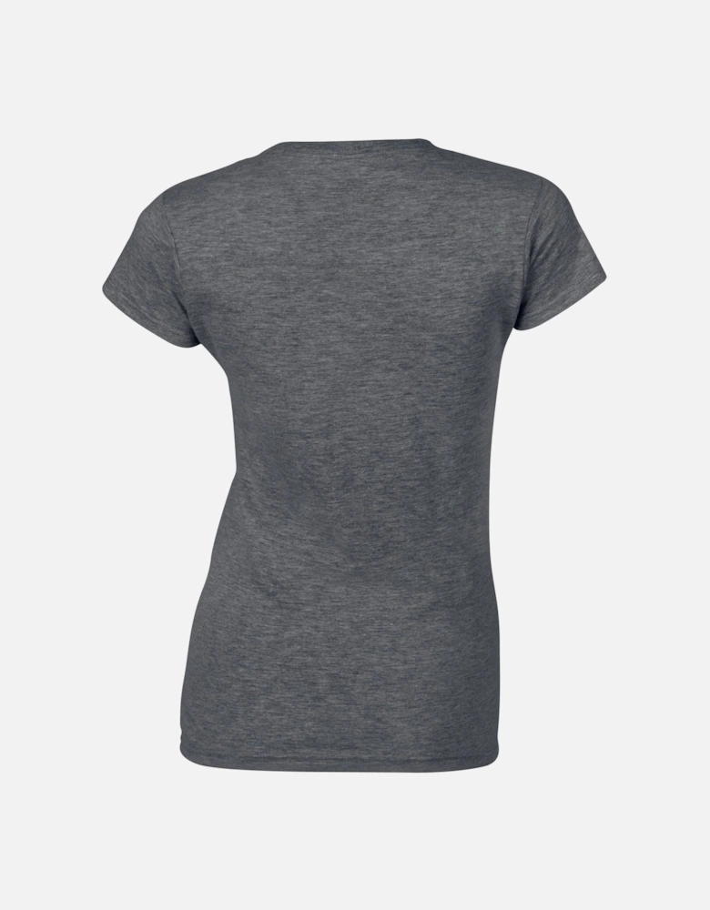 Womens/Ladies Softstyle Heather Ringspun Cotton Fitted T-Shirt