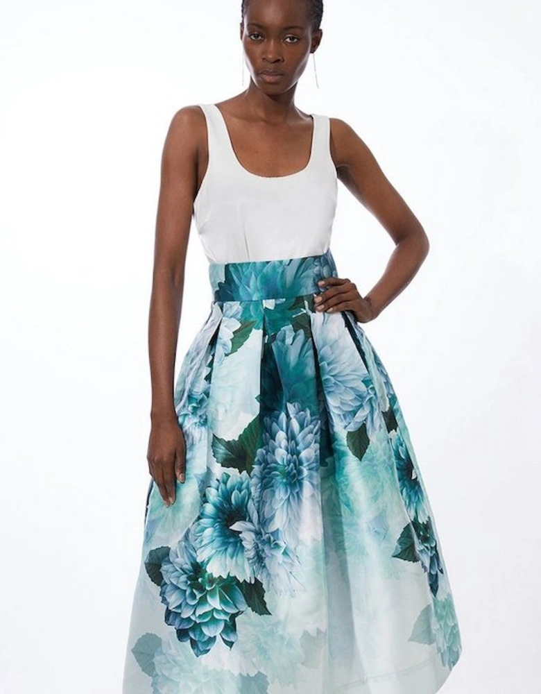 Garden Floral Prom Maxi Skirt