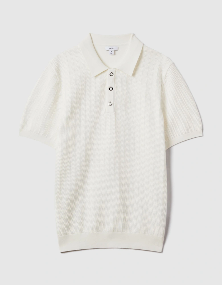 Textured Modal Blend Polo Shirt