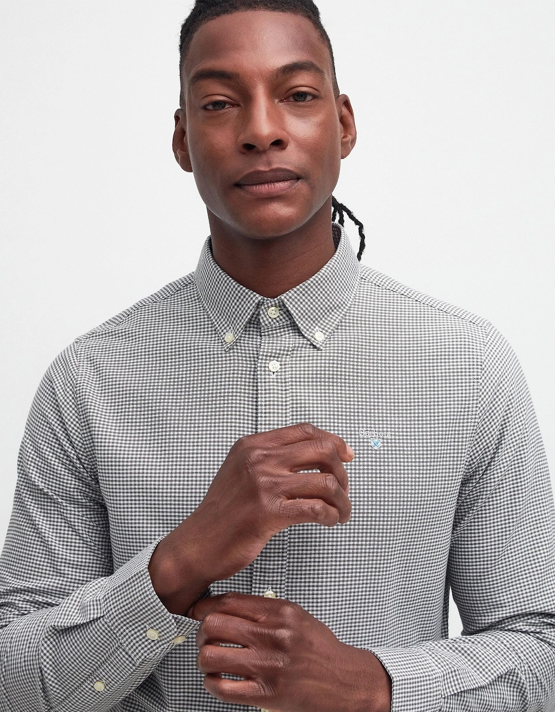 Gingham Oxtown Mens Long Sleeve Tailored Shirt