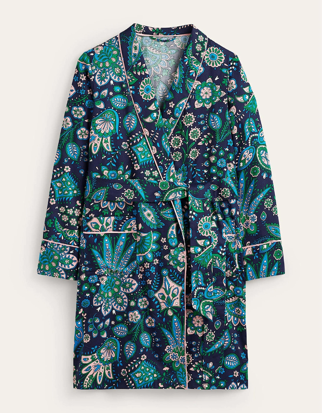 Cotton-Sateen Dressing Gown