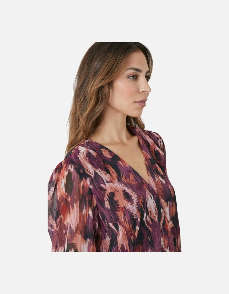 Womens/Ladies Abstract Wrap Top