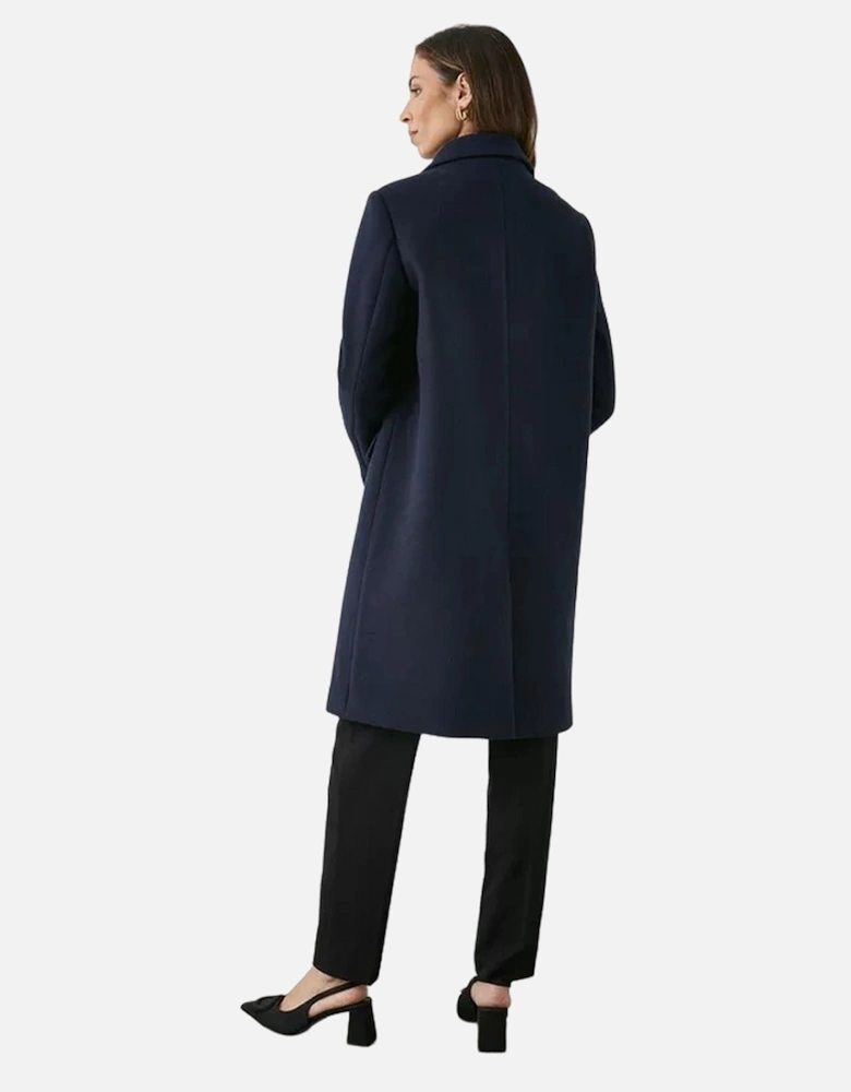 Womens/Ladies Long Length Fitted And Flared Coat
