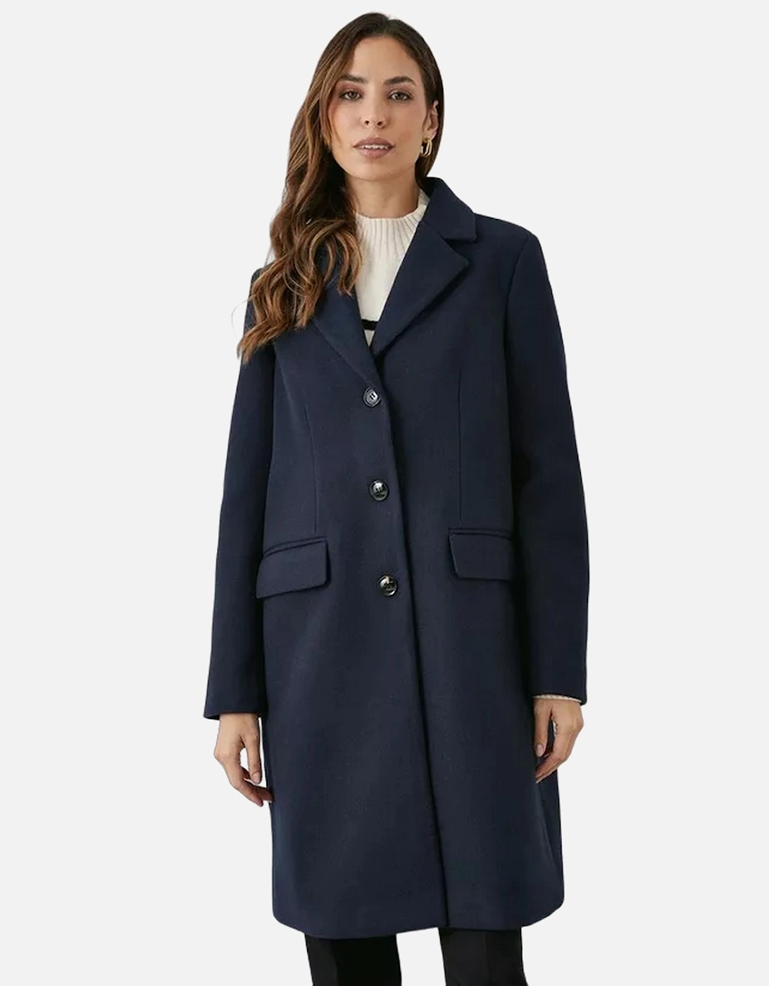 Womens/Ladies Long Length Fitted And Flared Coat, 4 of 3