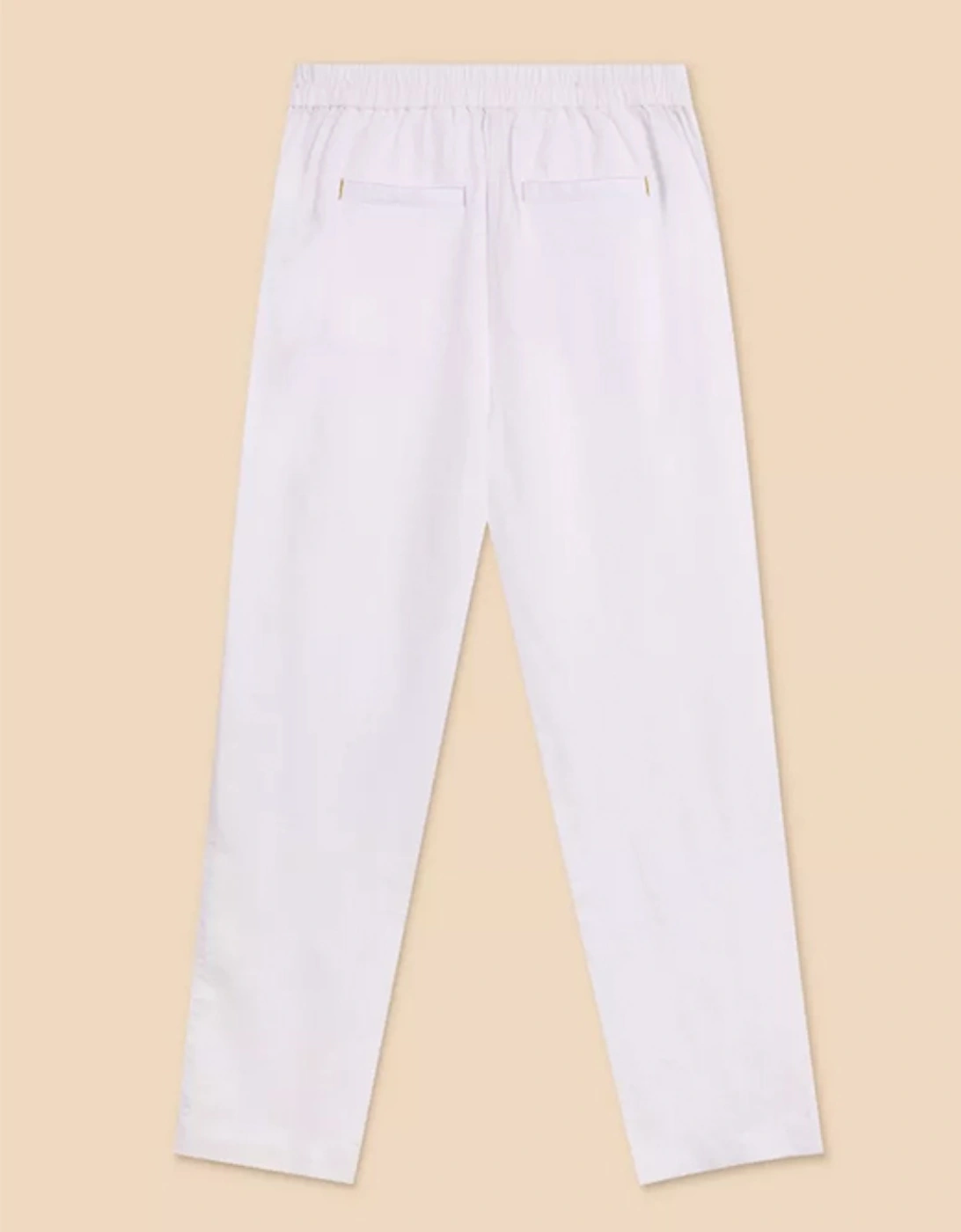 Petite Women's Rowena Linen Trouser Brilliant White