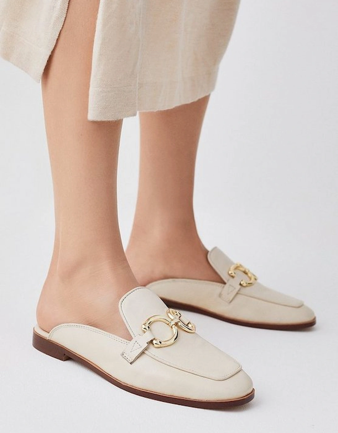 Leather Open Back Slip-on Loafer, 5 of 4