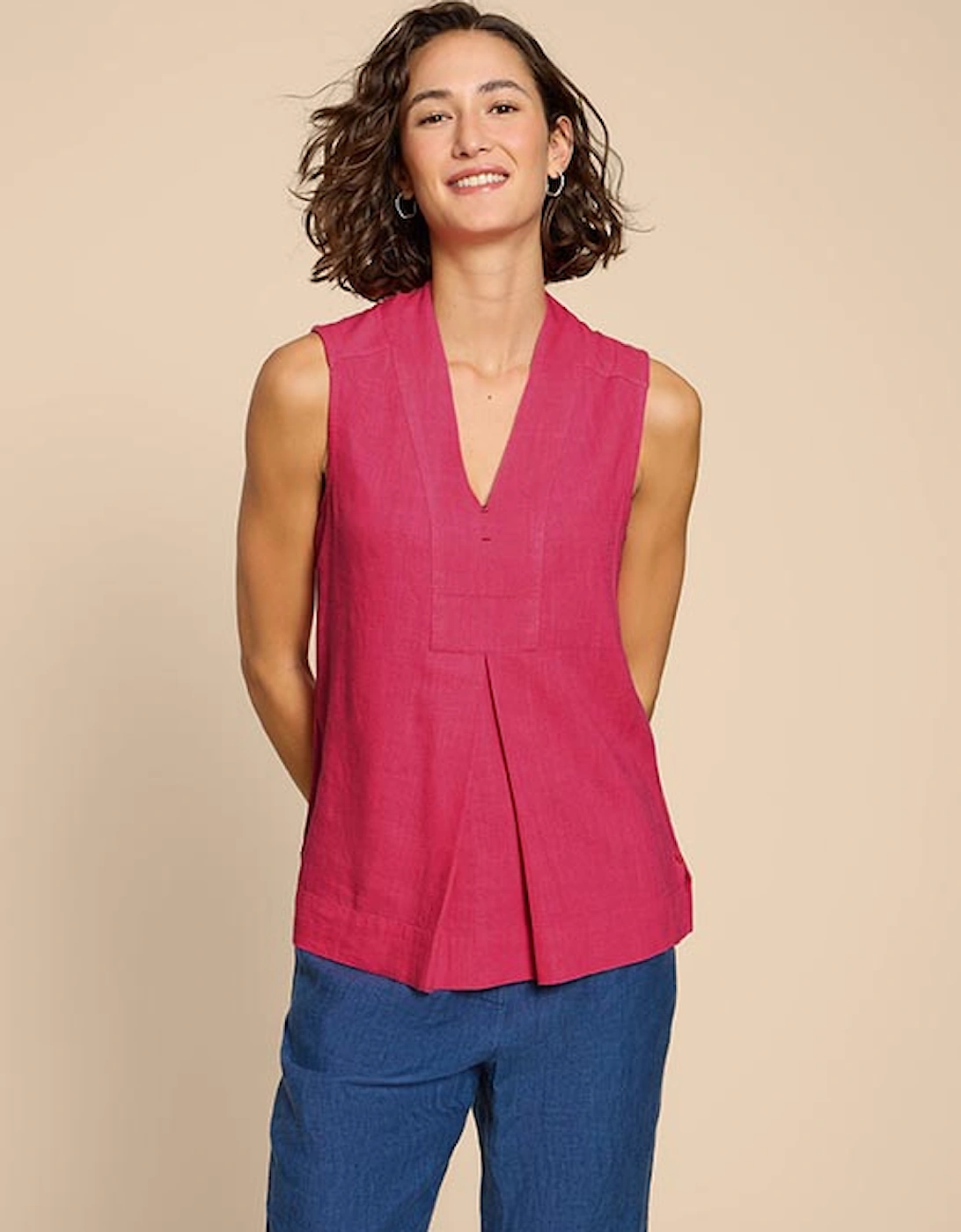 Women's Celia Jersey Mix Shirt Mid Pink, 8 of 7