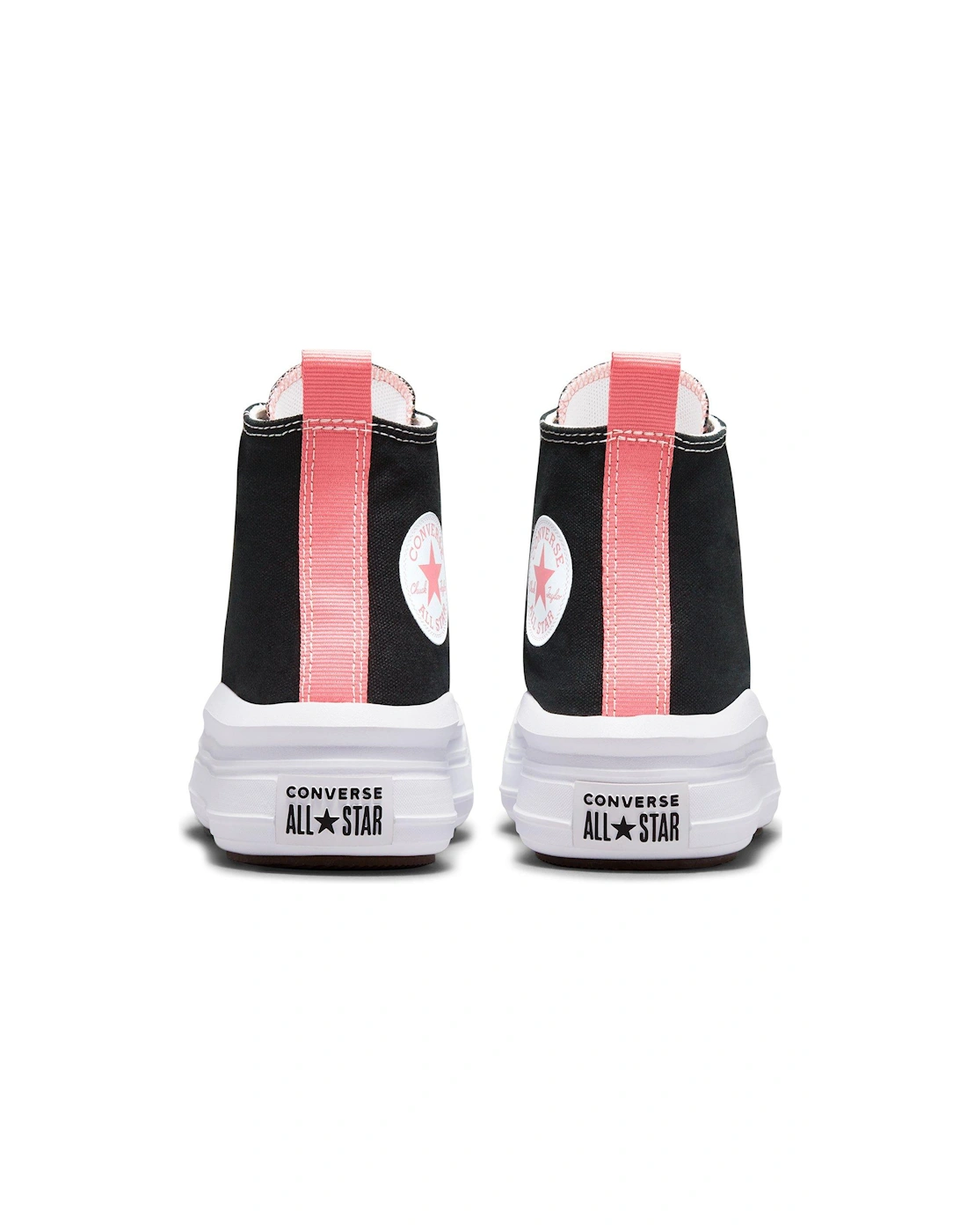 Kids Girls Move Canvas Hi Top Trainers - Black/Pink