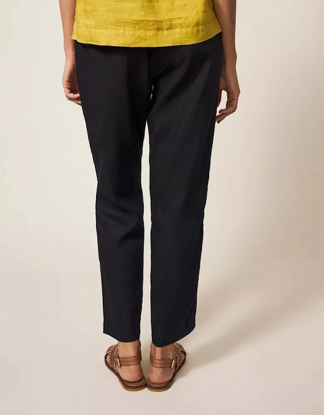 Women's Rowena Linen Trouser Pure Black