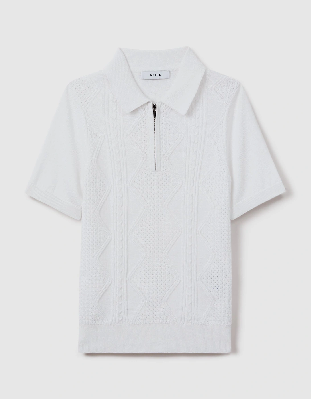 Cotton Half-Zip Polo Shirt, 2 of 1