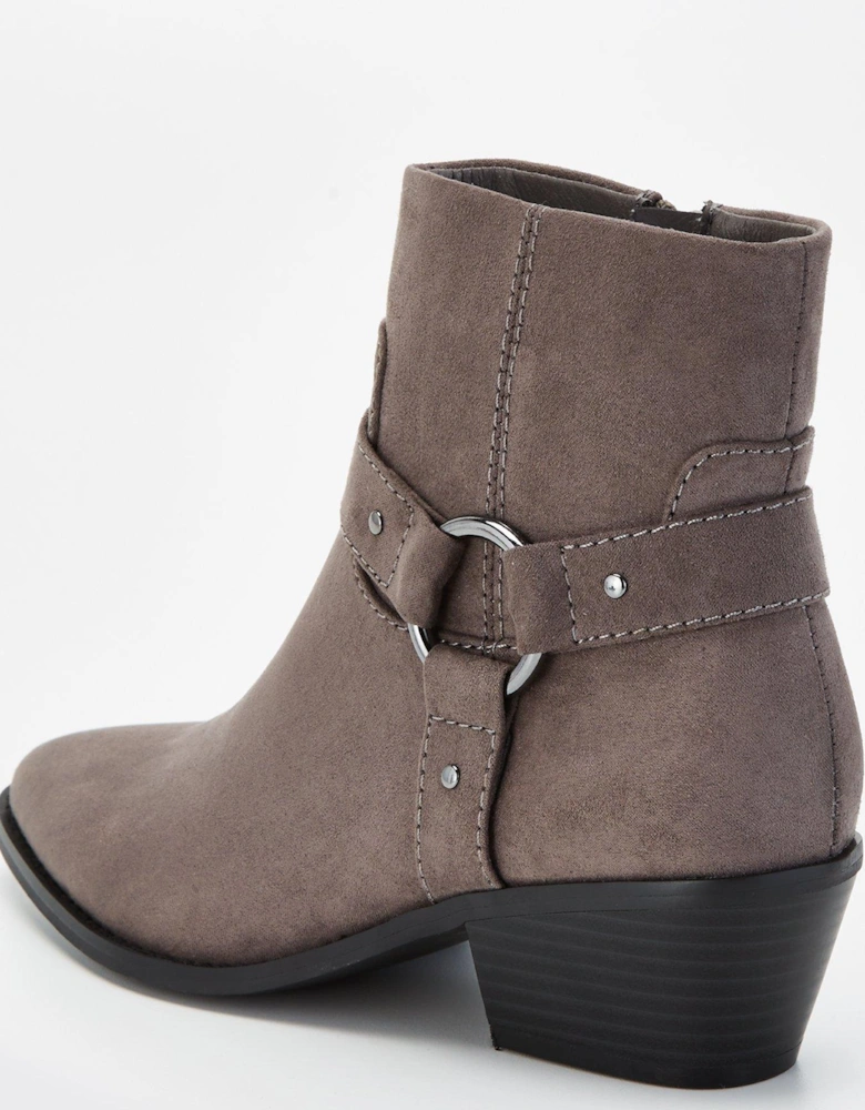 Western Ankle Boot - Grey