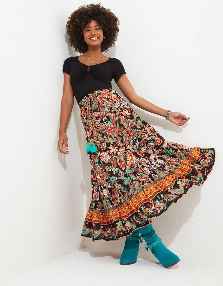 Printed Maxi Skirt - Multi