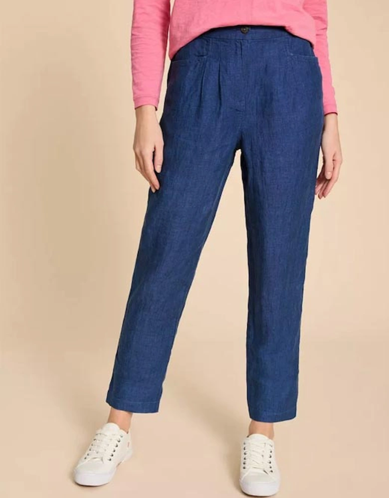 Women's Rowena Linen Trouser Dark Navy