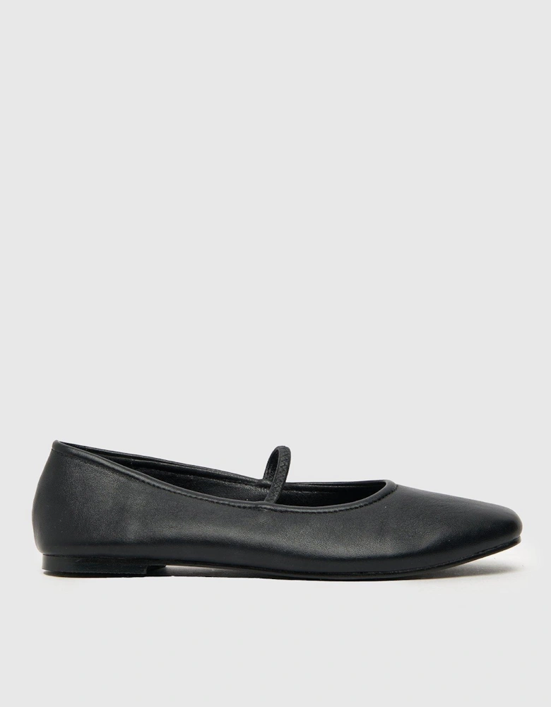 Louella Maryjane Ballerina Flats - Black