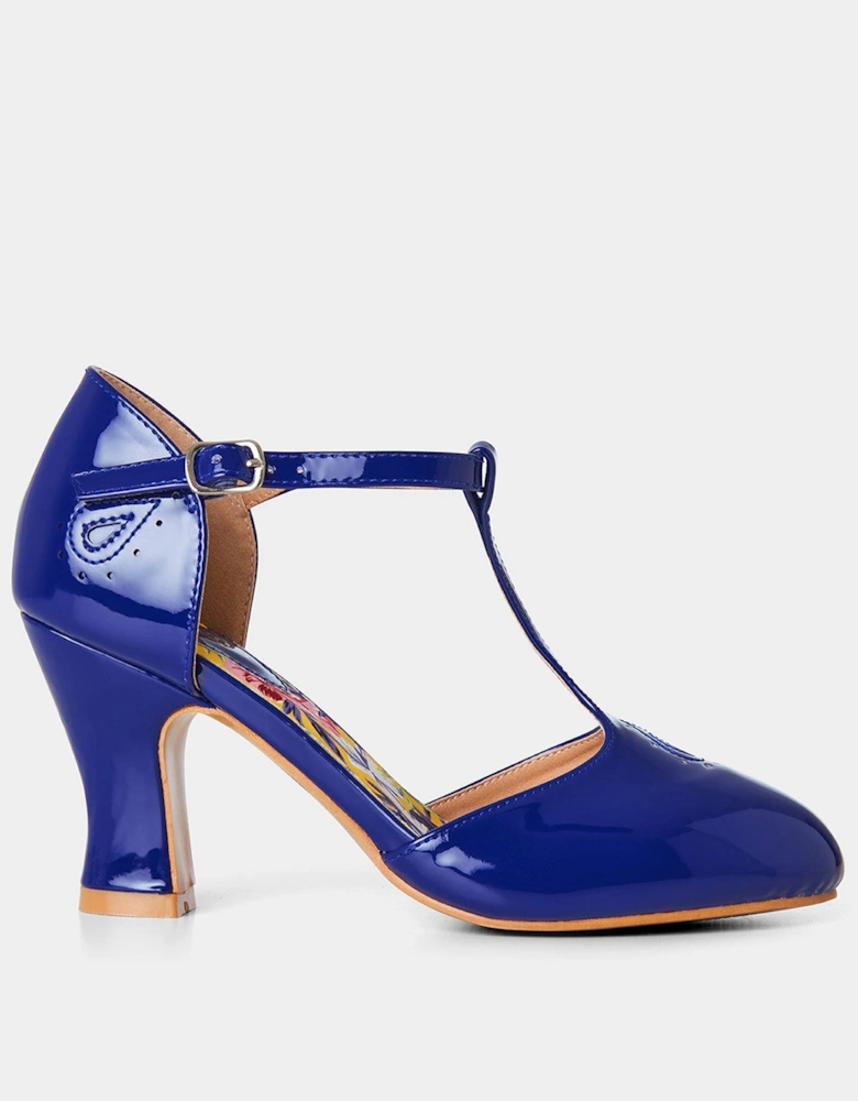 Patent Strap Shoes - Navy