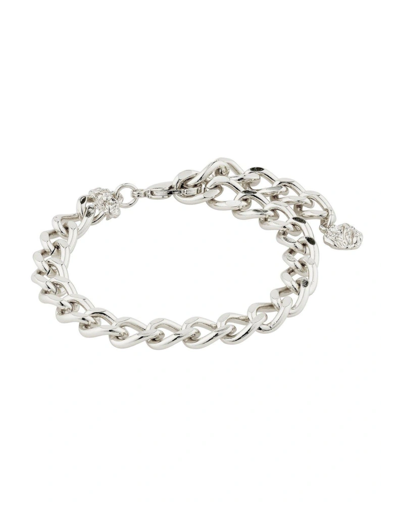 CHARM curb chain bracelet silver-plated