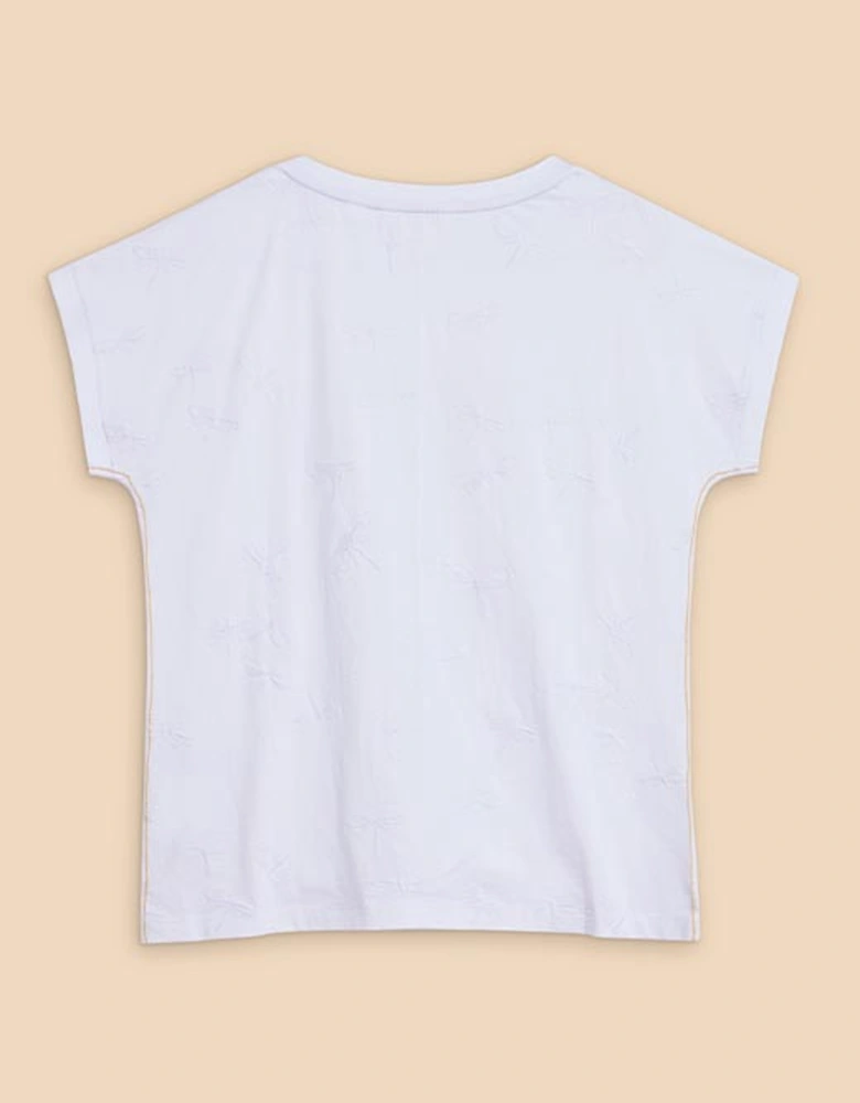Women's Nelly Embroidered Tee Brilliant White